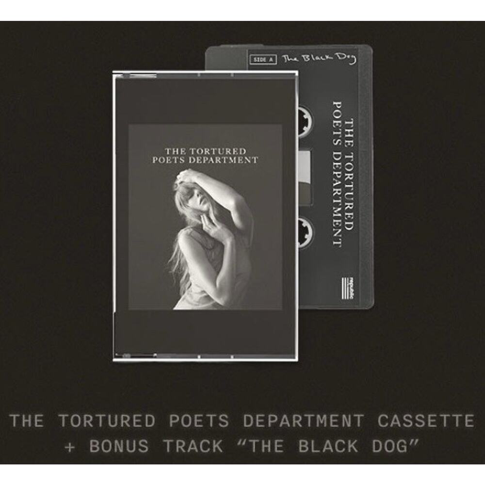 Taylor Swift The Tortured Poets Department Black Dog Cassette TTPD BRAND NEW
